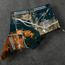 Load image into Gallery viewer, WASTELAND - UK 10/US 6 Reworked Denim Mini Skirt
