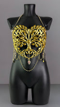 Cargar imagen en el visor de la galería, BATHSHEBA - Gold Metal Breastplate Corset
