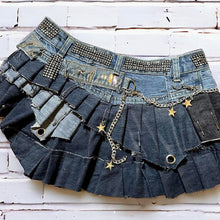 Load image into Gallery viewer, WANDERING STAR - Reworked Denim Punk Cargo Mini U.K. 6/ US 2
