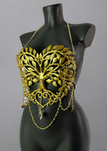 Load image into Gallery viewer, BATHSHEBA - Gold Metal Breastplate Corset
