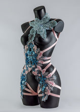 Load image into Gallery viewer, HEAVEN - Blue &amp; Pink Beaded Sequin Bodycage
