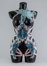 Load image into Gallery viewer, HEAVEN - Blue &amp; Pink Beaded Sequin Bodycage
