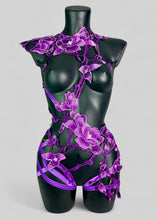 Load image into Gallery viewer, HALKIDIKI - Purple Flower Bodycage
