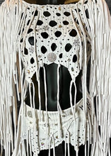 Cargar imagen en el visor de la galería, CRYSTAL CASTLES - *Ready to Ship!* White Wasteland Set with rhinestones UK 12-16/US 8-12
