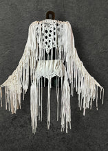 Cargar imagen en el visor de la galería, CRYSTAL CASTLES - *Ready to Ship!* White Wasteland Set with rhinestones UK 12-16/US 8-12
