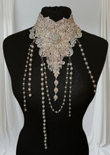 Load image into Gallery viewer, ALMAZ - Vintage Lace &amp; Crystal Collar
