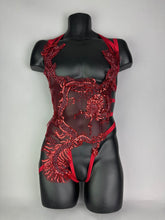 Carica l&#39;immagine nel visualizzatore di Gallery, MELEYS - Red Dragon Beaded &amp; Sequin Bodycage
