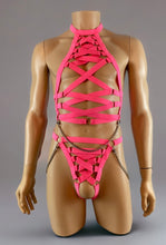 Cargar imagen en el visor de la galería, *RTS WARRIOR - Unisex Chunky Pink Harness Set UK 12-14/ Chest 40&quot;
