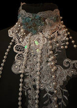 Load image into Gallery viewer, LILYA - Vintage Lace &amp; Pearl Collar
