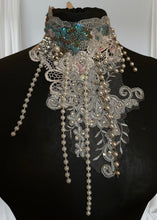 Load image into Gallery viewer, LILYA - Vintage Lace &amp; Pearl Collar
