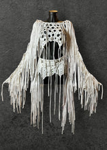 Cargar imagen en el visor de la galería, CRYSTAL CASTLES - *Ready to Ship!* White Wasteland Set with rhinestones UK 12-16/US 8-12
