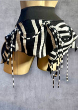 Load image into Gallery viewer, PASHA - *Ready to Ship-* Black &amp; White Stripe Mini Hanky Skirt UK 6-8/US 2-4/EU 34-46
