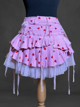 Cargar imagen en el visor de la galería, CHERRY BOMB - Pink &amp; Red Heart Dollette Skirt - UK 10/ US 6
