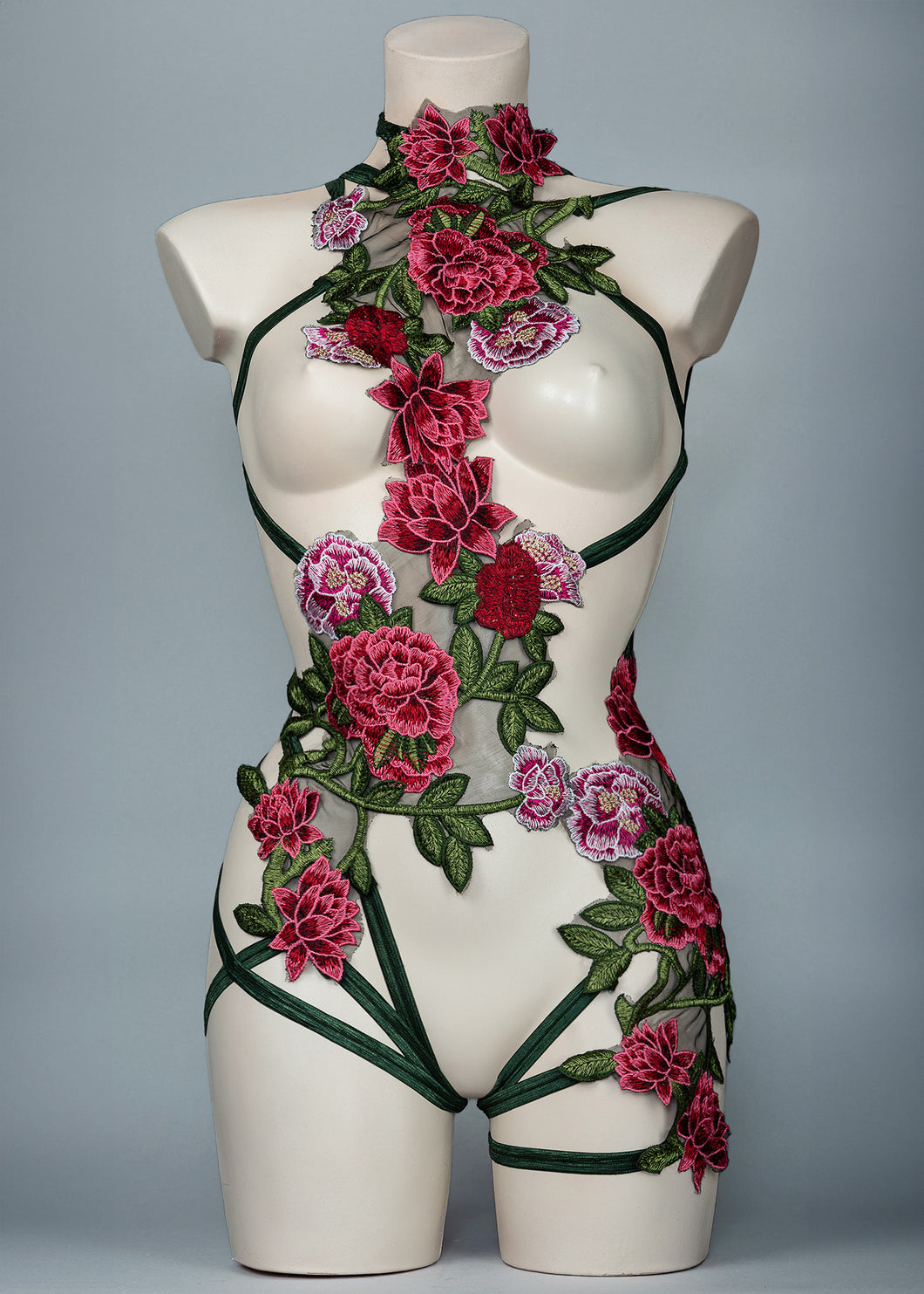 DIONYSIA - Embroidered Flower Bodycage
