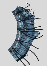 Load image into Gallery viewer, WANDERING STAR - UK 10/US 6 Reworked Denim Mini #0012
