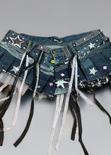 Load image into Gallery viewer, WANDERING STAR - UK 12/US 8 Reworked Denim Mini #009
