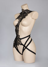 Load image into Gallery viewer, GHOST DANCE - Black Sequin Mesh Bodycage
