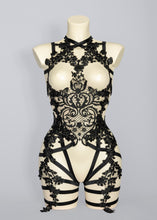Load image into Gallery viewer, MEDEA THE SORCERESS - Classical Gothic Black Lace Bodycage
