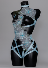 Load image into Gallery viewer, MOONSTRUCK - Pastel Blue/Pink Flower Bodycage
