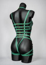 Load image into Gallery viewer, POISON IVY - Green Sequin Lace bodycage
