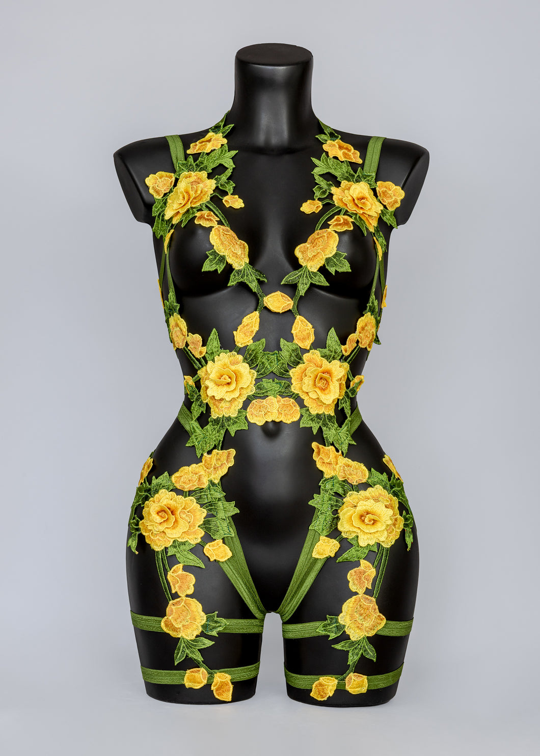 PERSEPHONE DAWN - Golden Lace Goddess Bodycage