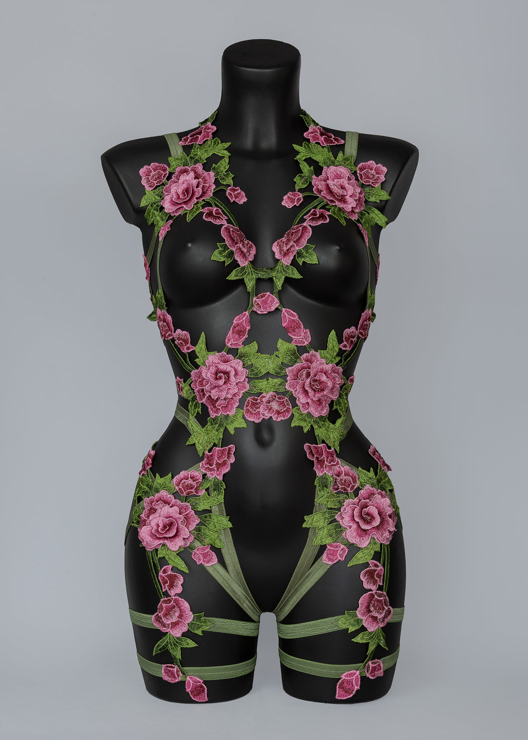 PERSEPHONE - Floral Lace Goddess Bodycage