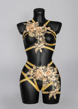Load image into Gallery viewer, SAMARKAND - Gold Lace Bralette &amp; Briefs set
