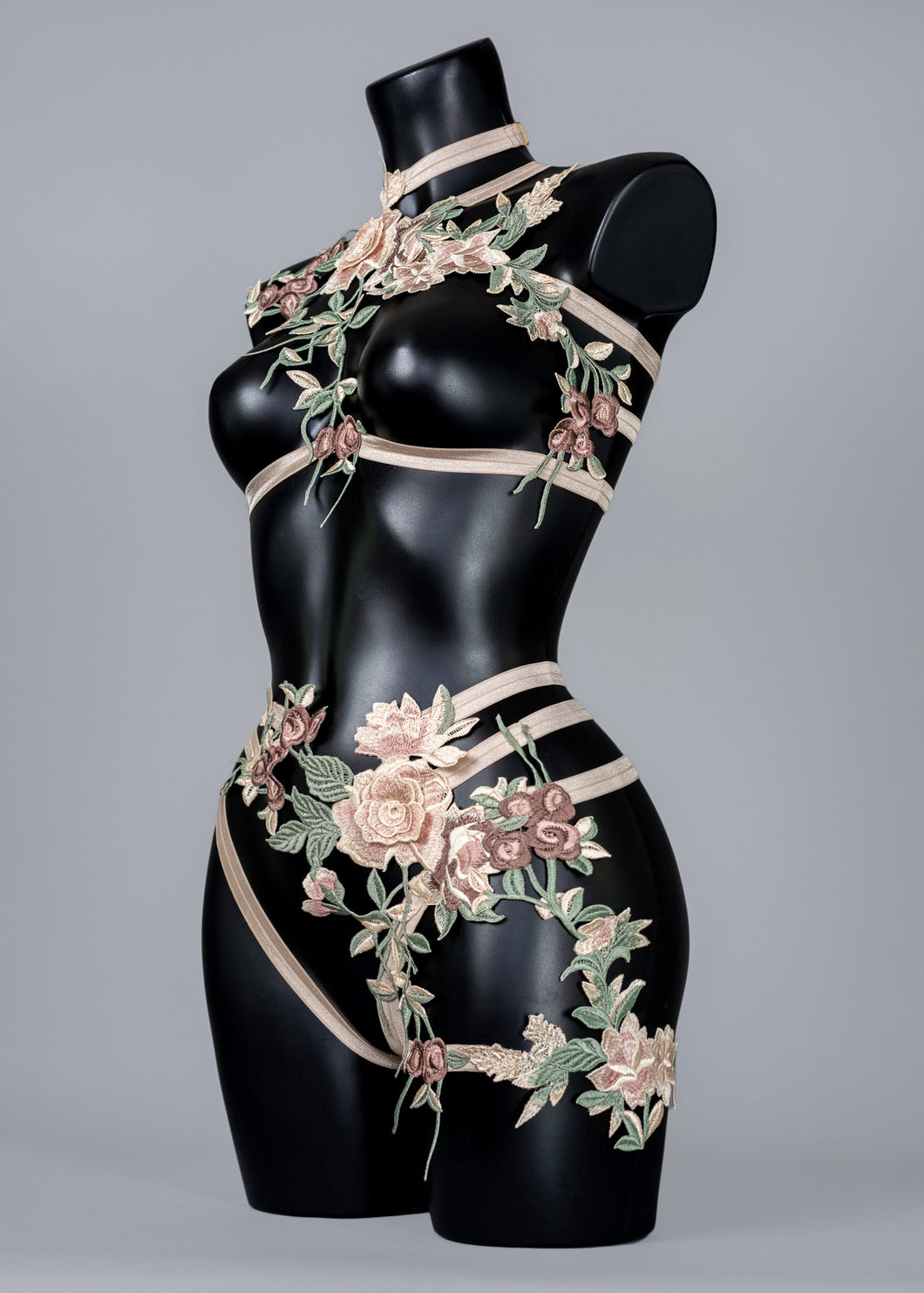 SEPTEMBER MOON - Pretty Floral Lace Cage Bra