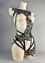 Load image into Gallery viewer, STORM CHASER - Black Lace Wing Bodycage
