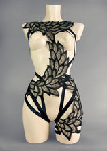 Load image into Gallery viewer, STORM CHASER - Black Lace Wing Bodycage
