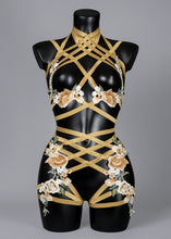 Load image into Gallery viewer, SUMMER OF LOVE - Yellow Rose Cage Bra
