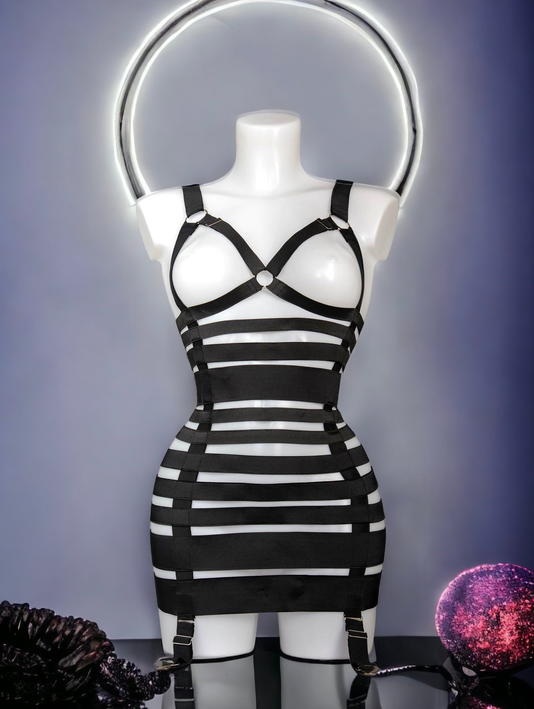 bondage dress Aiden Bandage Mini in Red Sweetheart necklineSleevelessPadded bra cups Ain't Born Typical