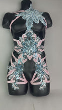 Load and play video in Gallery viewer, HEAVEN - Blue &amp; Pink Beaded Sequin Bodycage
