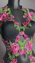 Load and play video in Gallery viewer, PERSEPHONE - Floral Lace Goddess Bodycage
