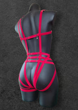 Charger l'image dans la galerie, ALCHEMY - Red Lace &amp; Crystal Bodycage *Ready to Ship* UK 10-12/US 6-8/EU 38-40
