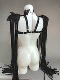 Load image into Gallery viewer, HEART OF DARKNESS - Lace Harness &amp; Fringed Epaulettes
