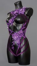 Load image into Gallery viewer, TEMPLEHEAD - Purple Flower &amp; Leaf Bodycage
