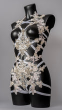 Cargar imagen en el visor de la galería, MOONDUST - Pastel Lace &amp; Crystal Couture Bodycage
